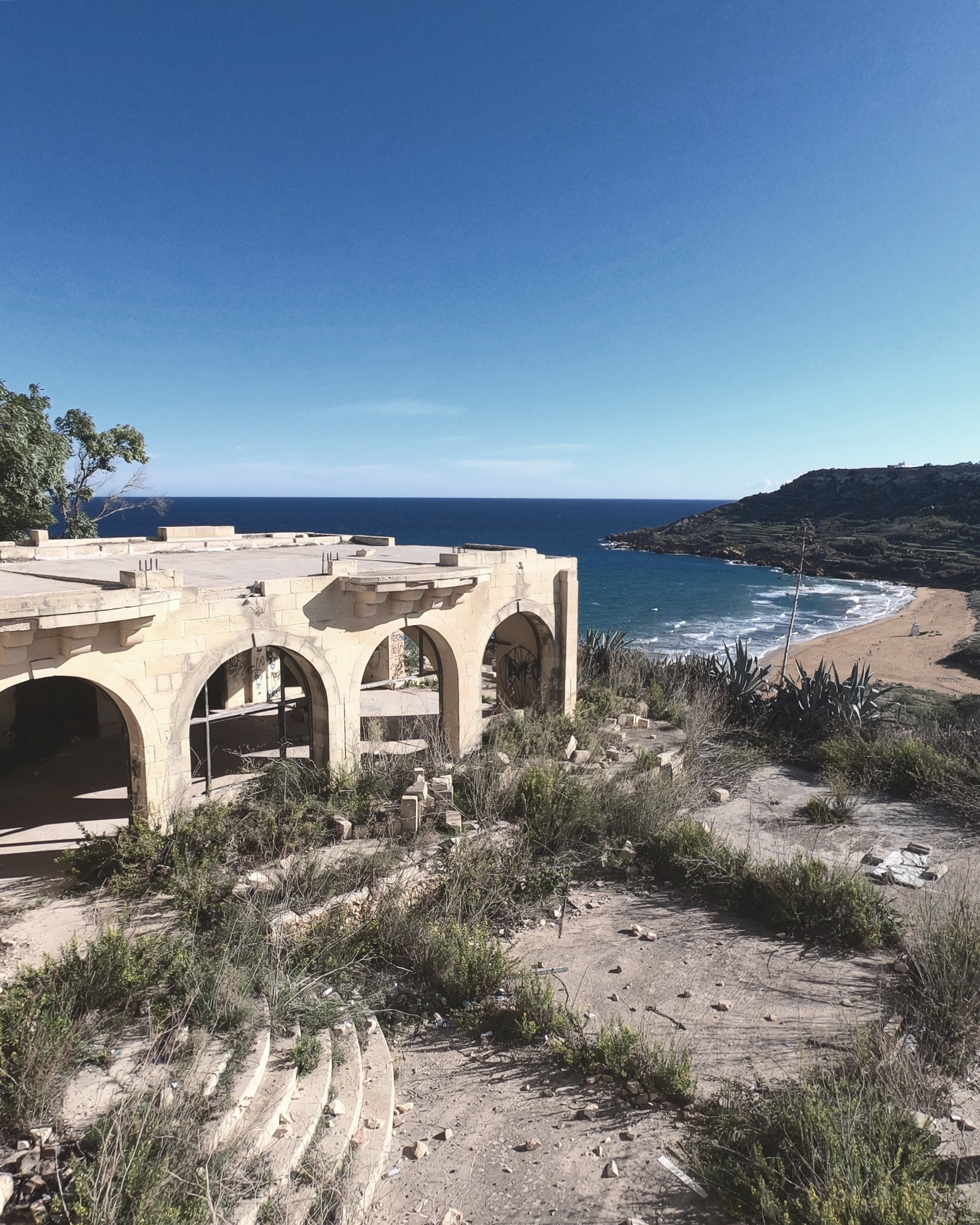 abandoned hotel with sea view